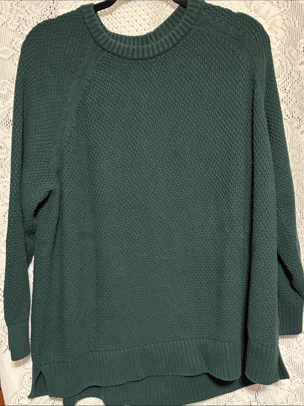 Old Navy Textured Crewneck Sweater in Deep Green Size xl